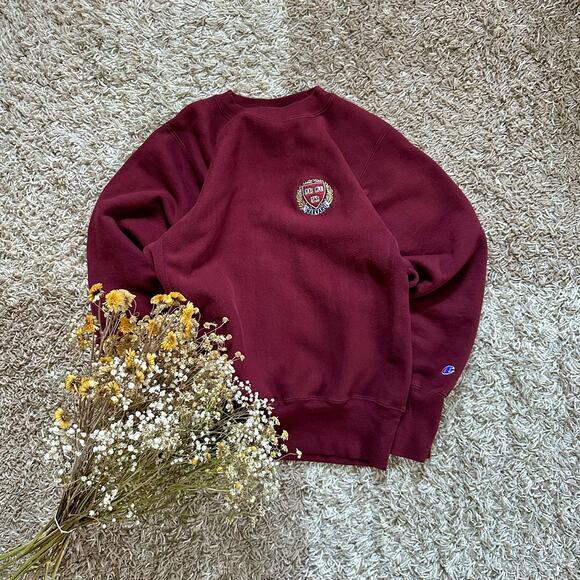 Vintage 80s Champion Harvard College Sweatshirt Logo University Men’s S USA - Picture 1 of 7